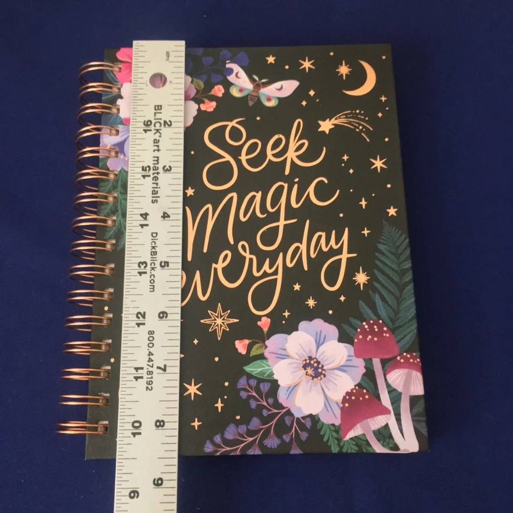 Clementine Spiral Notebook ~ Seek Magic Everyday